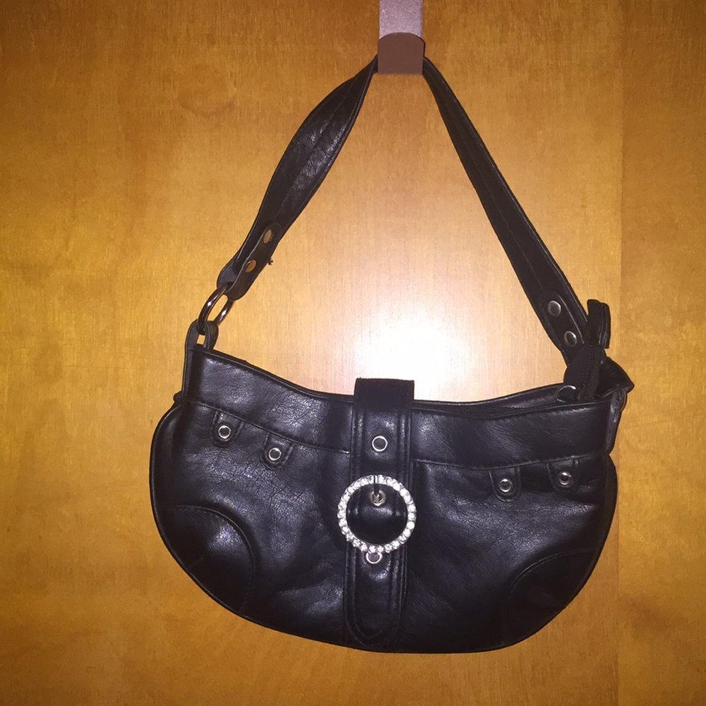 Cute little black purse with rhinestones